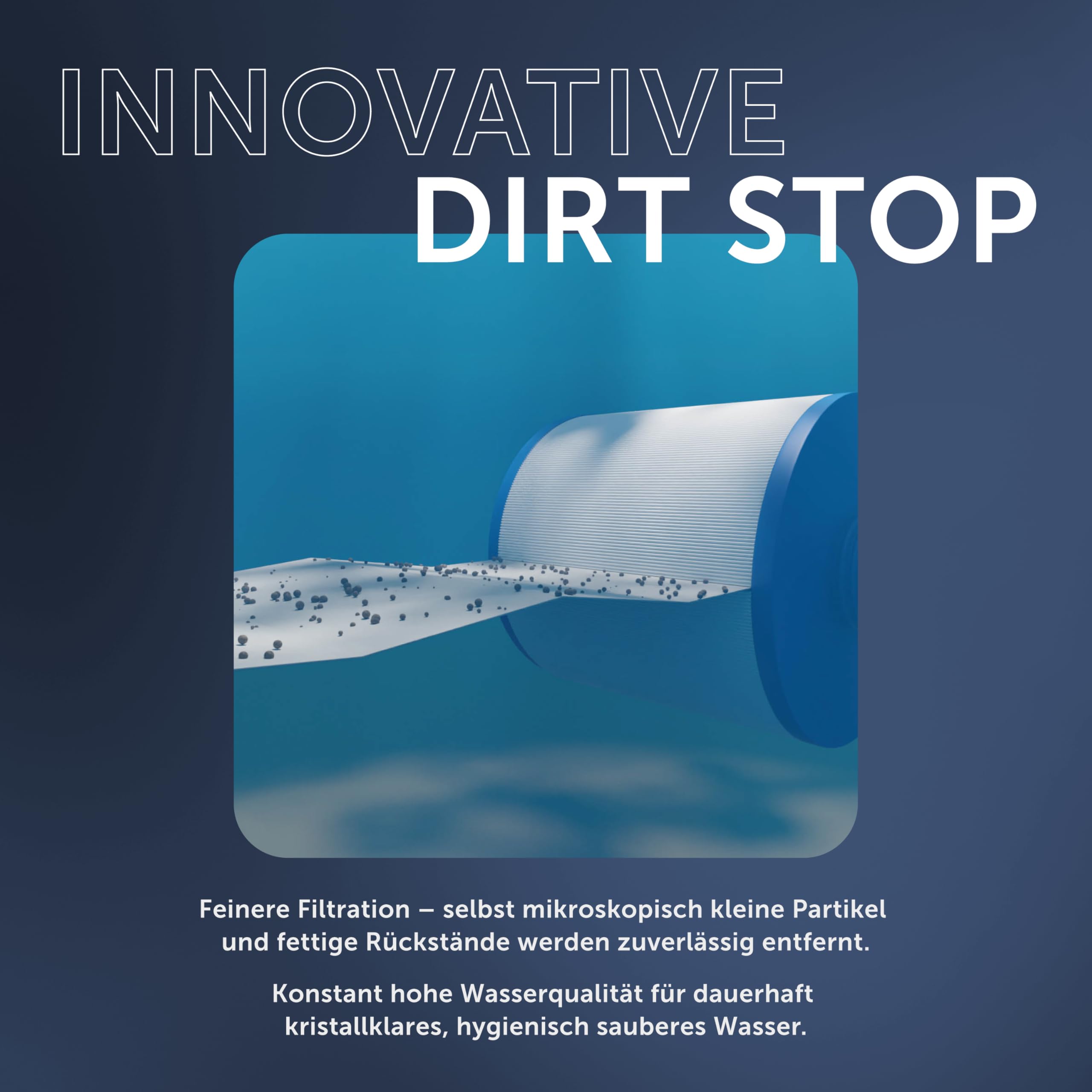 2x Ersatzfilter kompatibel mit Pleatco PWK65, Darlly 80651, Darlly Europe SC713, Magnum HS65 – Whirlpool Filterkartusche 65 sqft, Länge 267 mm, Ø 216 mm, beidseitige Öffnung 75 mm