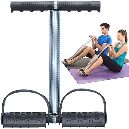 SKFITLIFE Elastic Sit Up Pull Rope Spring Tension Foot Pedal Abdomen ...
