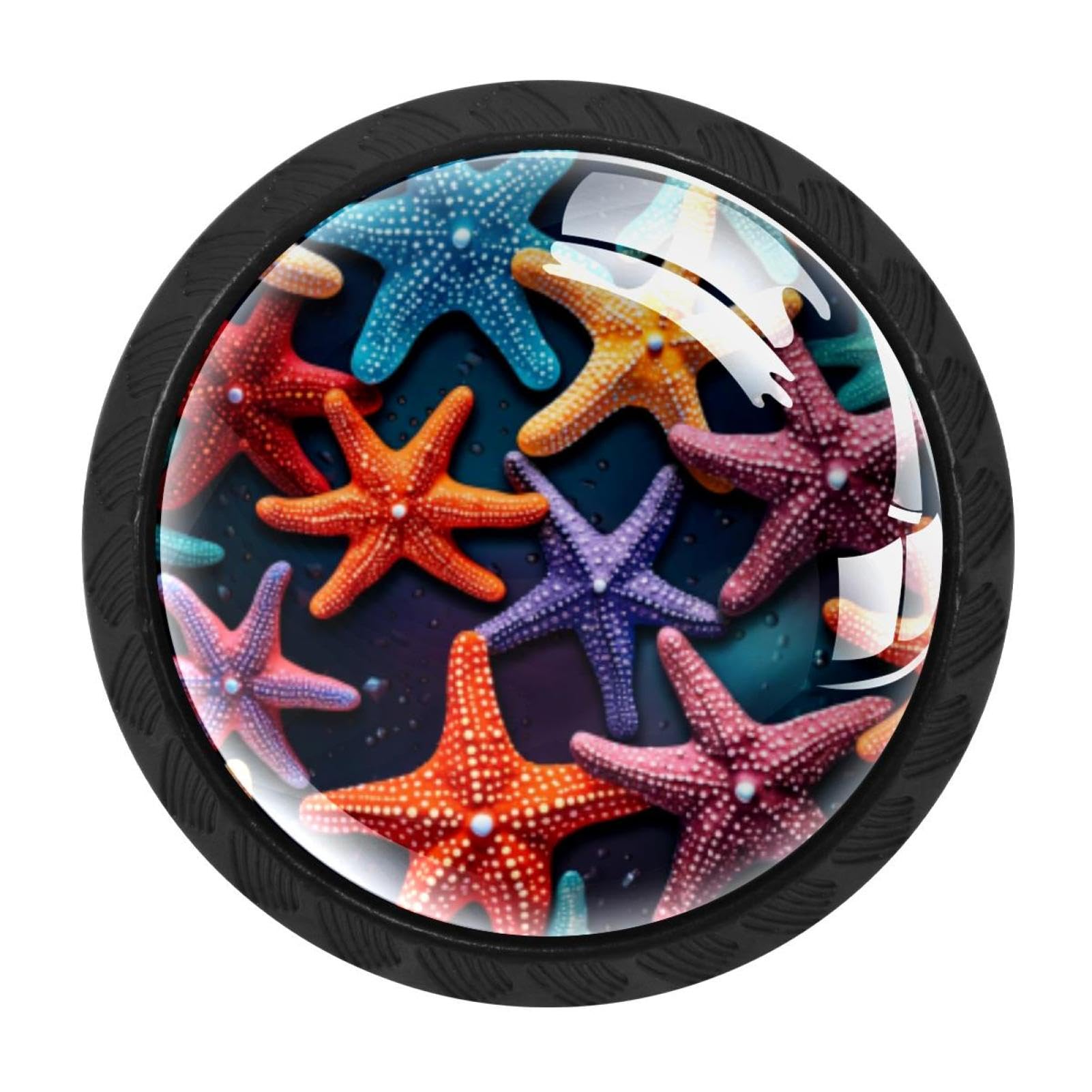 CHENZZZZ 4 Pack Starfish Kitchen Cabinet Knobs Drawer Knobs Door Dresser Handles for Personalized Gifts Great for Any Occasion