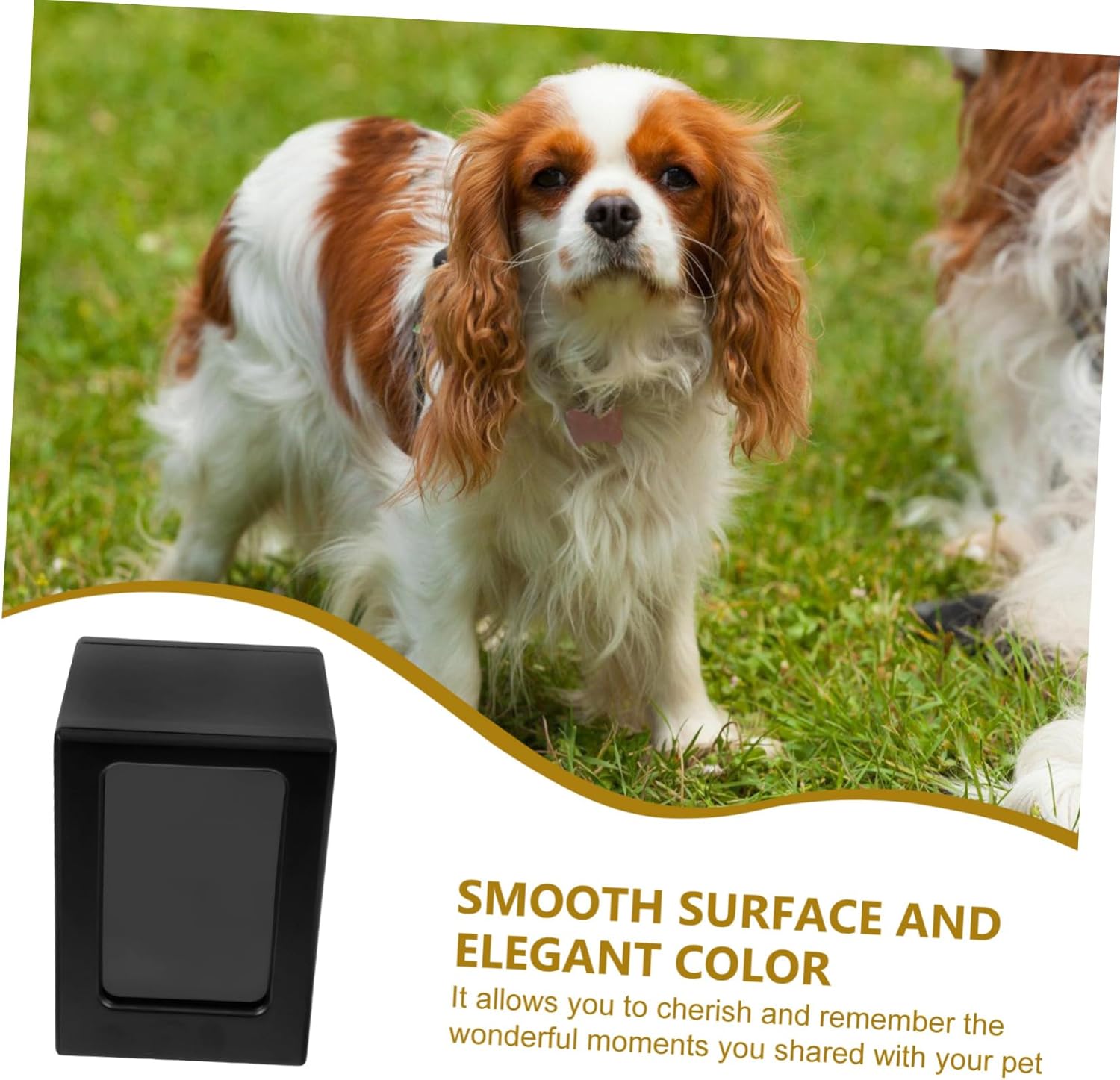 Memorial Keepsake Wooden Pet Urn Box with Frame Display Pet Burial Box for Dogs and Cats Engraving Option Compact Design for Ashes Preservation