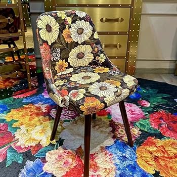 Amazon|【Russel】ダイニング チェア 回転式 花柄 フローラル 木製 Amazon|【Russel】ダイニング チェア 回転式 花柄 フローラル 木製