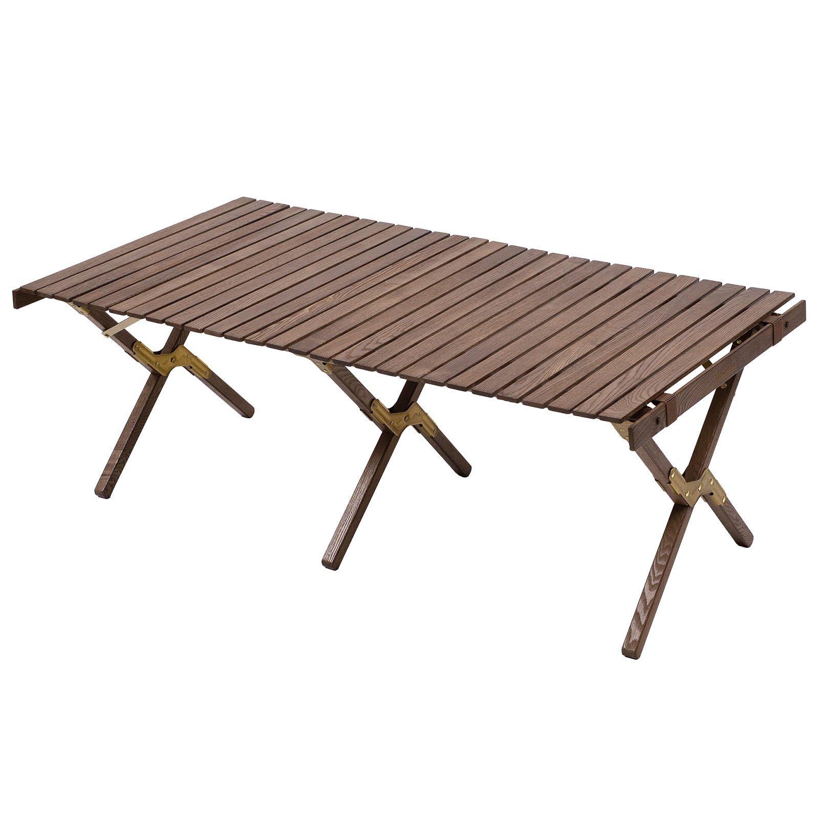 Amazon.co.jp: Hilander Wood Roll Top Table Light Camping 