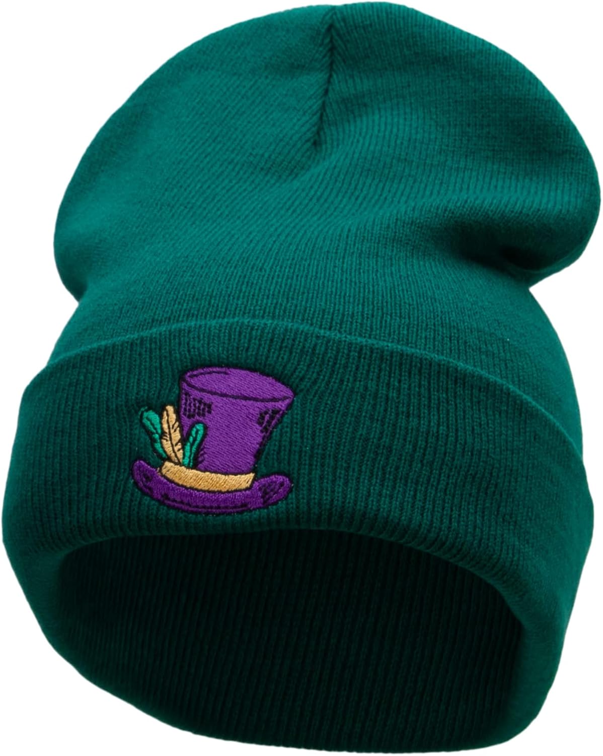 e4Hats.com Mardi Hat Embroidered 12 Inch Long Knitted Beanie
