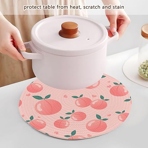 Miniatura 5 de Alfombrilla de cocina con estampado de frutas, 3 piezas, almohadilla de cocción para ollas y sartenes calientes, salvamanteles grandes para estufa,