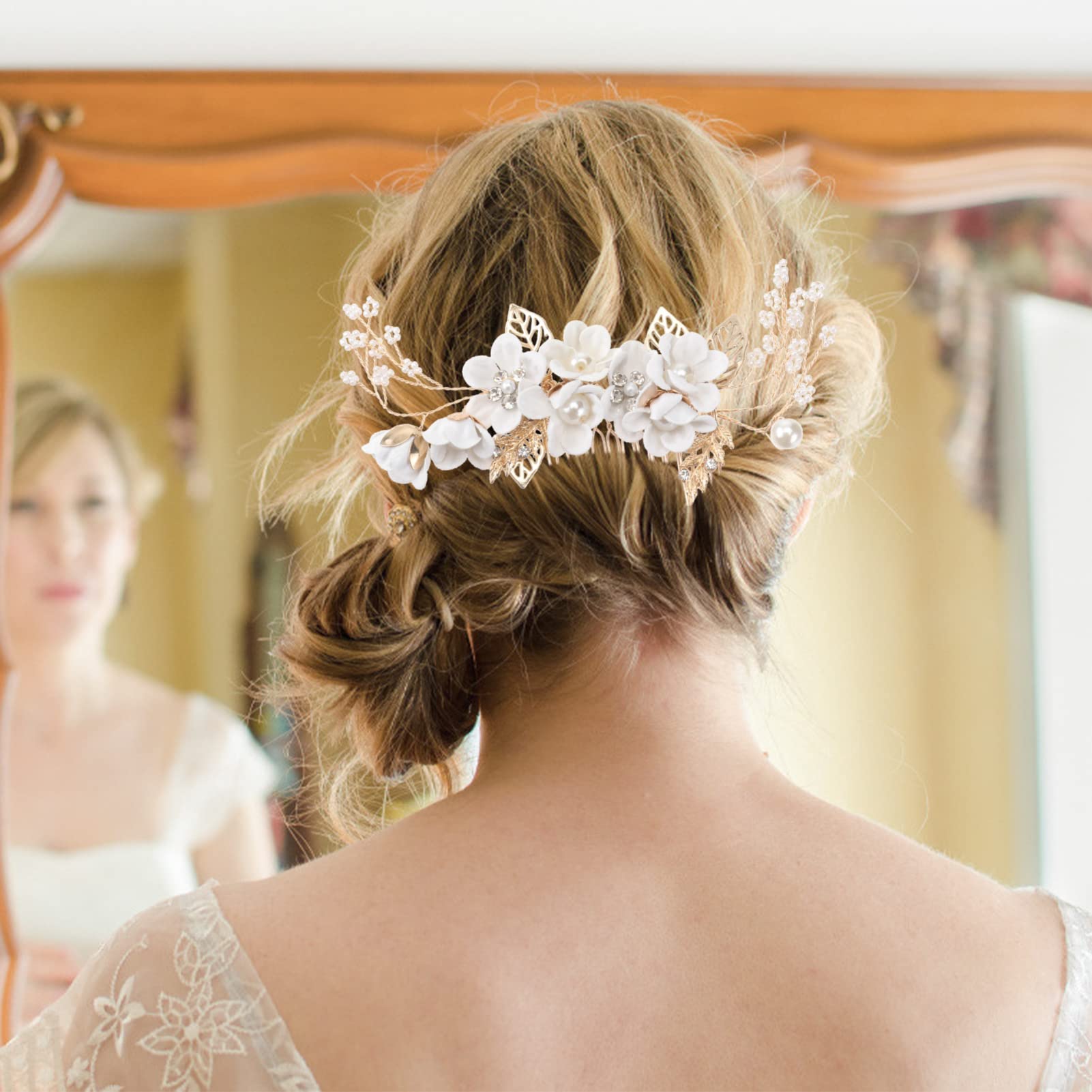 Abaodam Bridal Hair Comb Crystal Rhinestone Wedding Hair Comb Headdress for Bride Bridesmaids Special Occasion Accessories - Image 4
