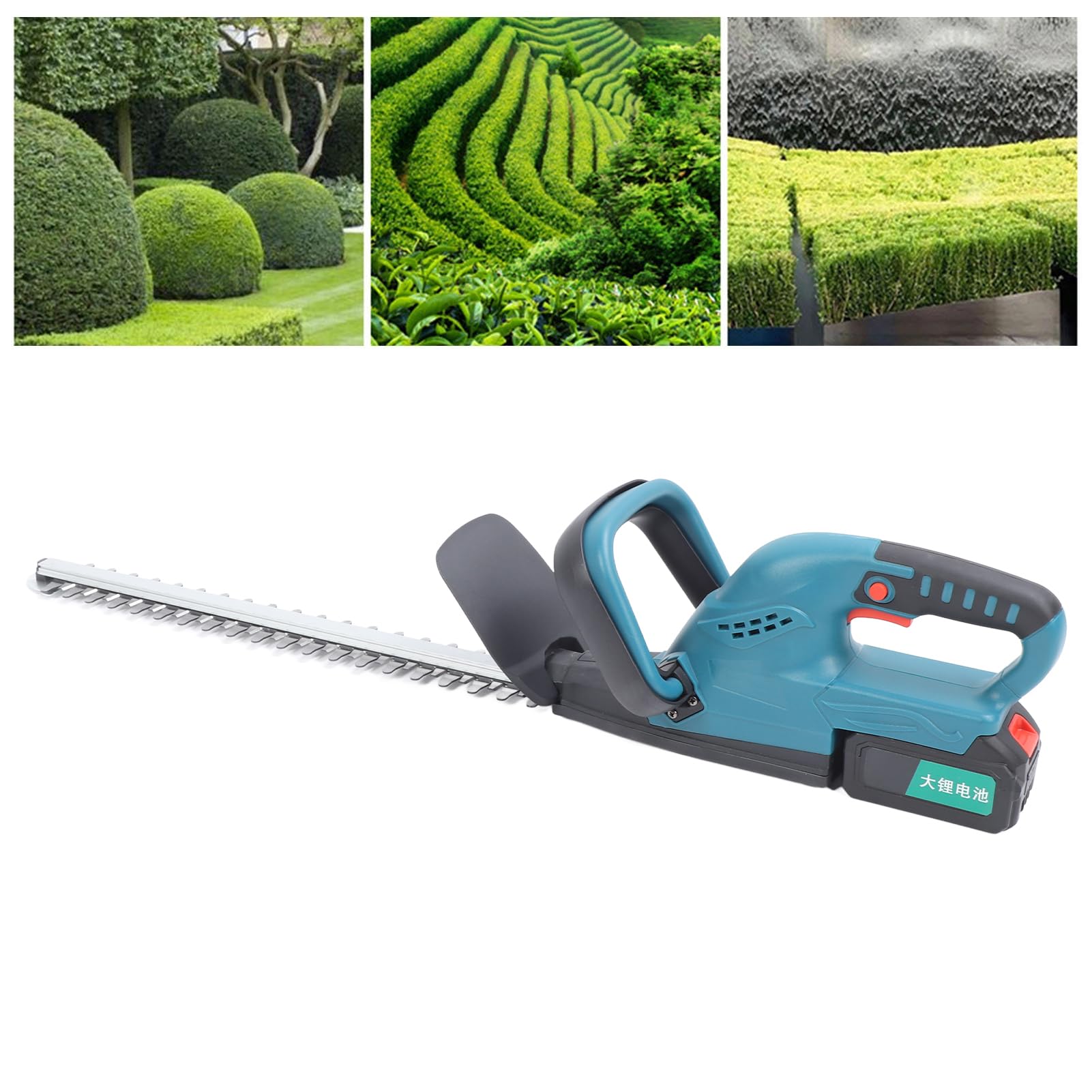 Taille-haie sans Fil Taille-haie électrique Coupe-Herbe portatif Action de 21 Pouces Poignée Ergonomique à poignée Souple Batterie 4000Mah pour la Taille des Arbres, des arbustes