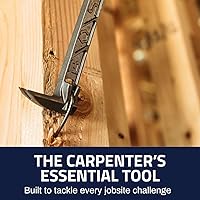 Vista 3 de Boss Hammer 9" Boss Paw - Extractor de clavos tipo pata de gato de acero de grado de construcción con 4 puntos de extracción, llave hexagonal