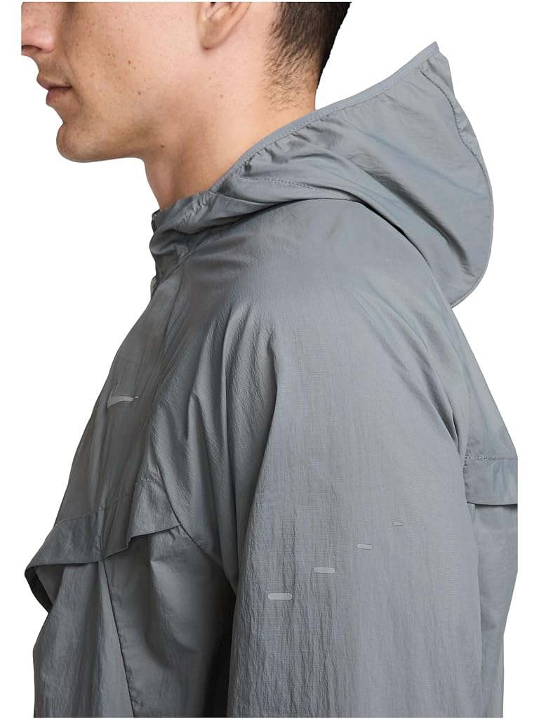 Gray Nike Stride Repel UV Running Jacket