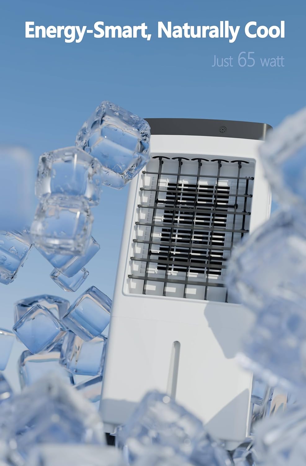 Portable Evaporative Air Cooler, Energy Efficient Swamp Cooler with Remote, 3 Speeds,7H Timer,3-IN-1 Portable Air Conditioners Indoor/Outdoor Cooling for Home, Room, Office, Patio