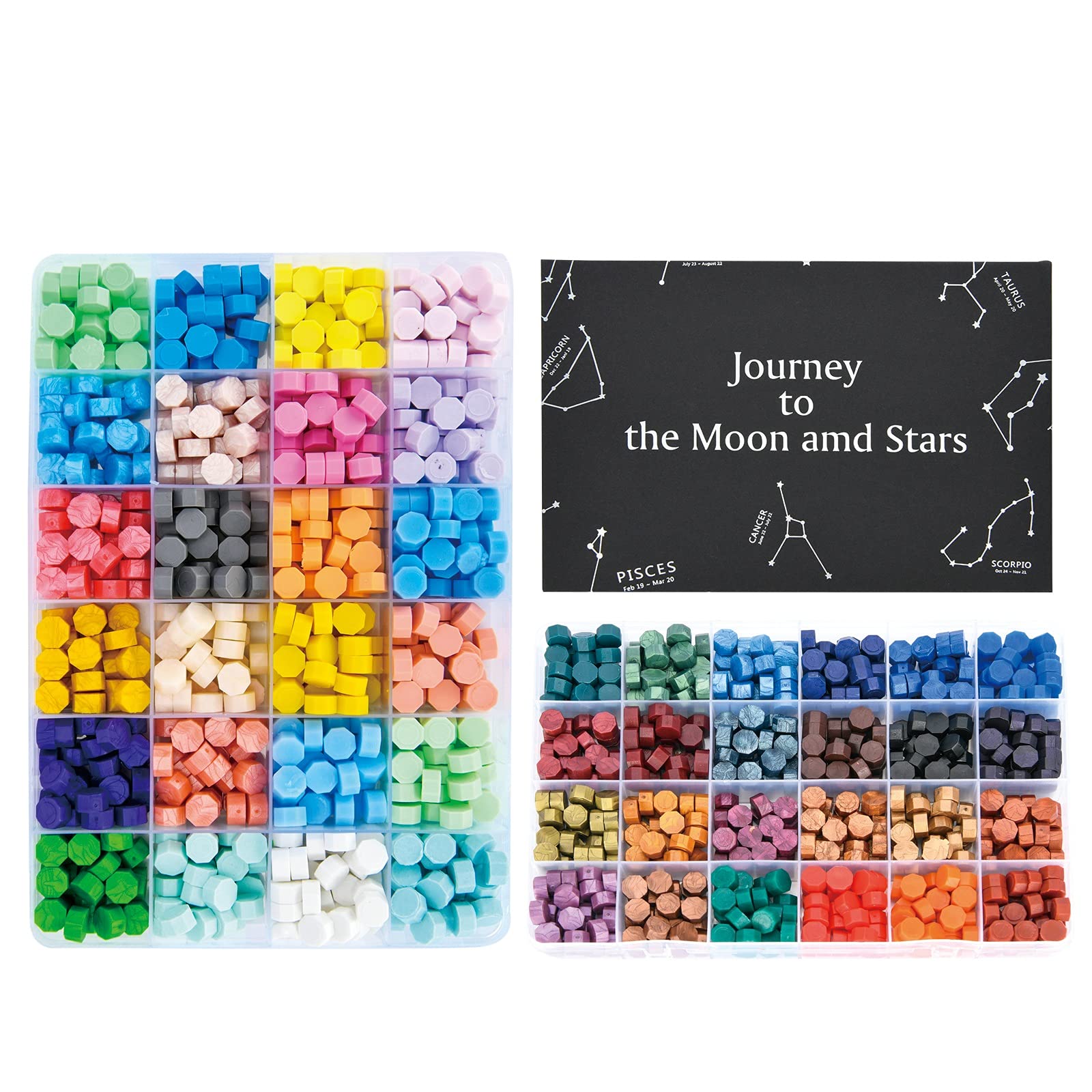 Iteryou 1250 Pcs Wax Seal Beads, 48 Colors, Brown, Multicolor, High Viscosity Sealing Wax for Wax Stamp, Craft, Wedding Invitations, Maps, Manuscripts, Envelopes, Parcels, Cards, Handicrafts, Gifts