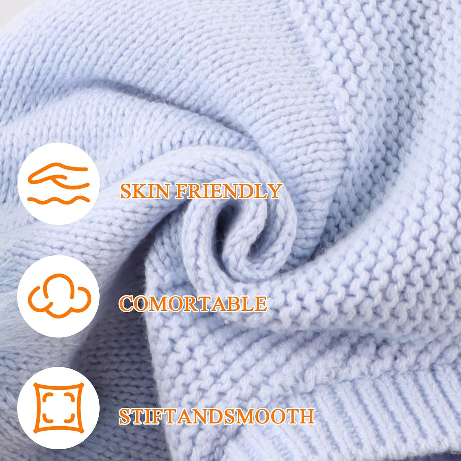 JANGANNSA Basic Winter Baby Boys Beanie Pompom Knitted Girls Hat Kids Earflap Beanies Warm Infant Toddler Hats - Image 5