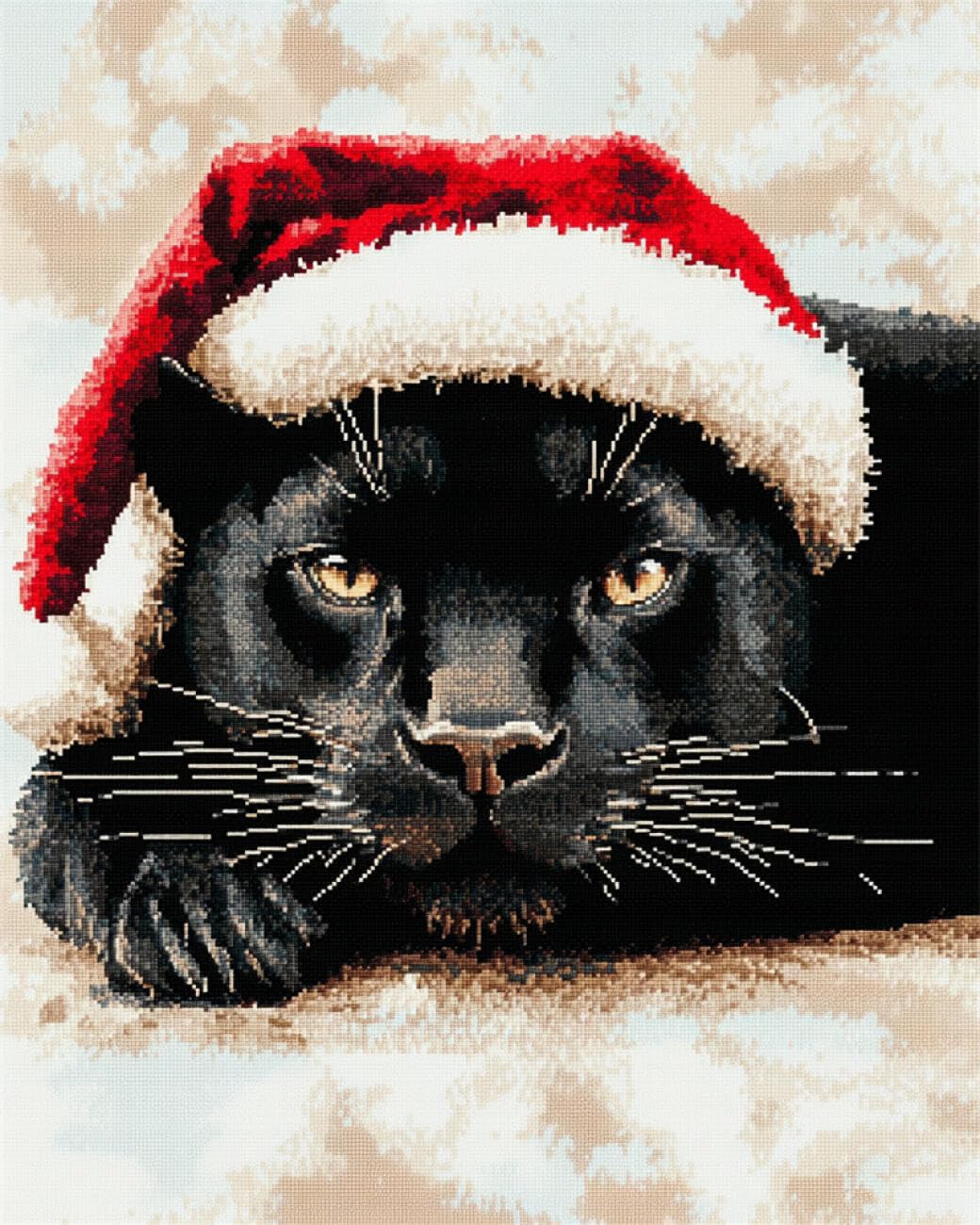 AxiangziK DIY Cross Stitch Kits Cartoon Leopard 11CT 80x100cm