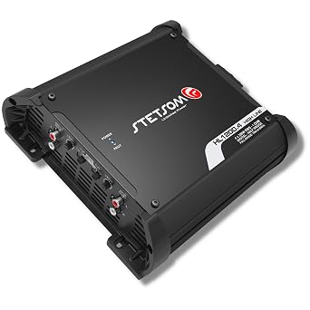 Stetsom HL 1200.4 1 Ohm Multichannel Stereo Car Audio Amplifier, HL1200.4 1.2K Watts RMS, 4 Channel, 1 Stable Full Range HD Sound Quality MD Crossover HPF LPF Bass Boost Front Rear Bridge
