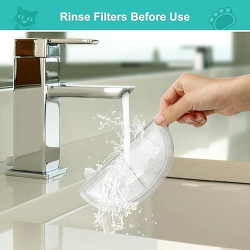 Miniatura 4 de Paquete de 3 filtros de repuesto para fuente de mascotas para bombas inalámbricas, fuente de agua para gatos, dispensador de agua para perros,