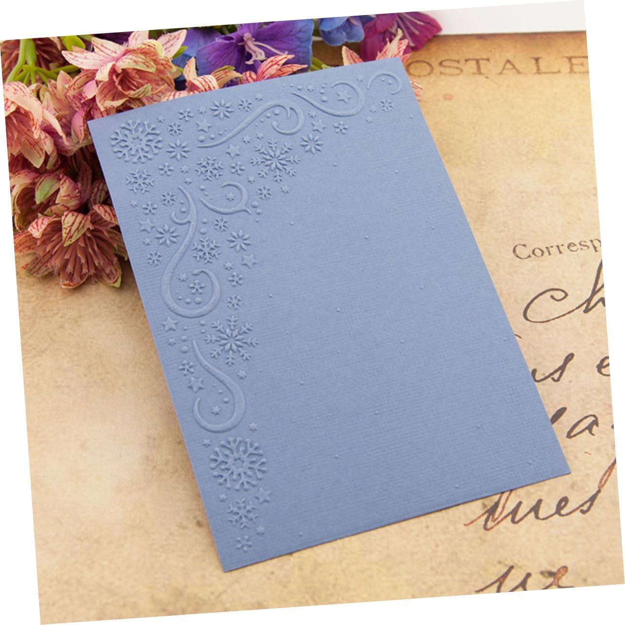 PLAFOPE Plastic Embossing Template for Snowflakes Stars Craft Stencil Folder for Scrapbooking Album Decoration and Paper Art Projects