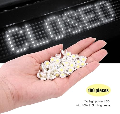 Miniatura 3 de Zerodis Cuentas LED, 50 cuentas SMD de alta potencia con reflejos de 1 W, chips de diodo emisor de luz de imitación para accesorios de iluminación