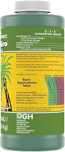 Miniatura 10 de General Hydroponics FloraBloom Plant Food, 0-5-4, 1 gal.