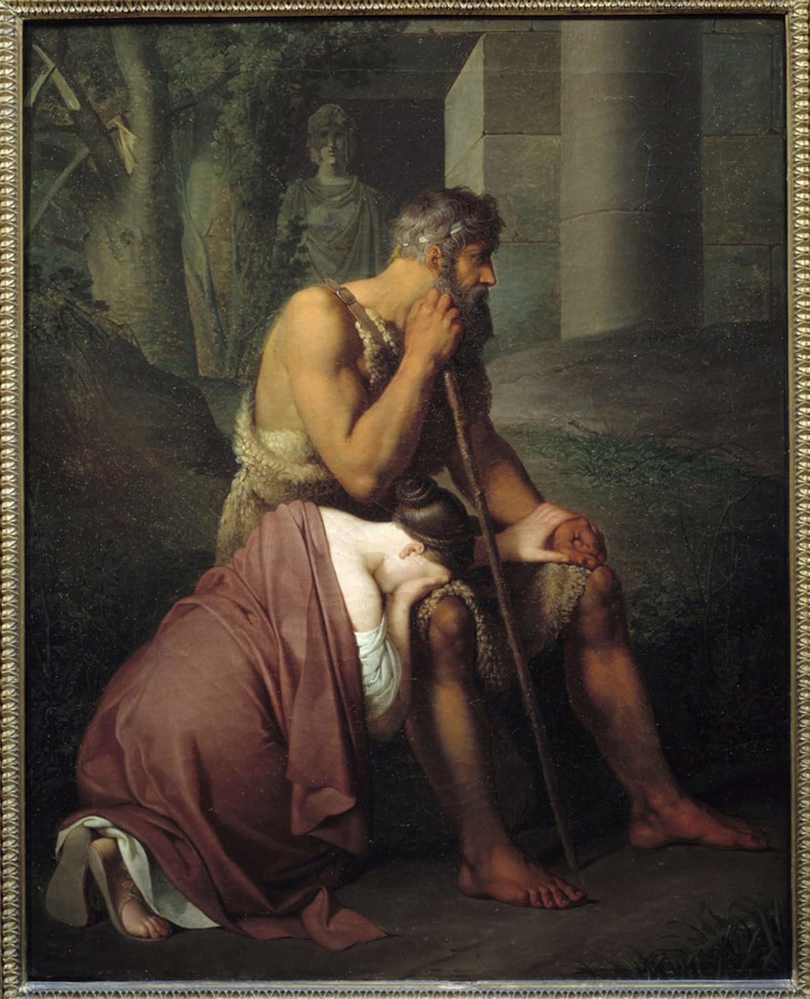 Tableau Œdipe et Antigone de Krafft : Affiche Art Toile Décorative 60x90cm - 5