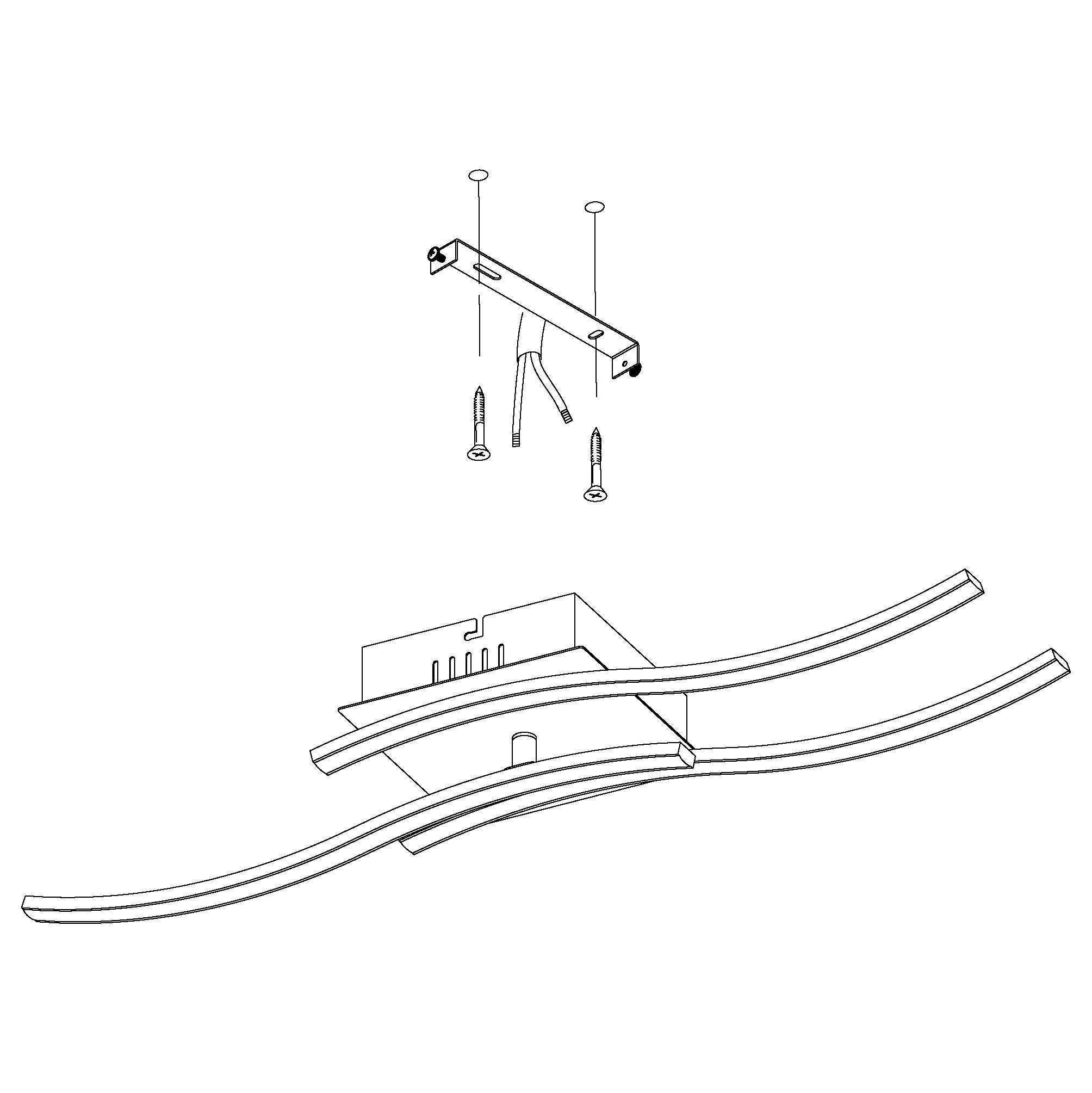 Eglo VALMORA Lampada da soffitto Integriert, 5 W, Chrom/Weiß, 59 x 12.5 x 9 cm