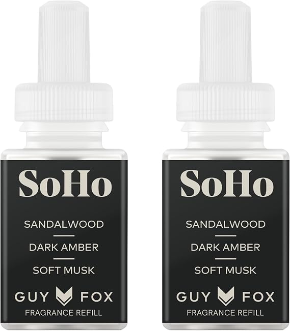 Pura & GUY FOX Home Scent Refill - Smart Home Air Diffuser - Long-Lasting Luxury Fragrance per Refill - Household & Apartment Essential - Clean Diffuser Fragrance - 2 Pack, SoHo