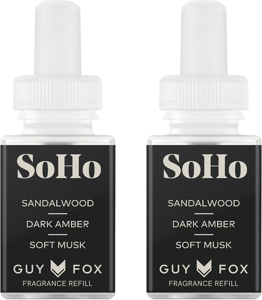 Pura & GUY FOX Home Scent Refill - Smart Home Air Diffuser - Long-Lasting Luxury Fragrance per Refill - Household & Apartment Essential - Clean Diffuser Fragrance - 2 Pack, SoHo