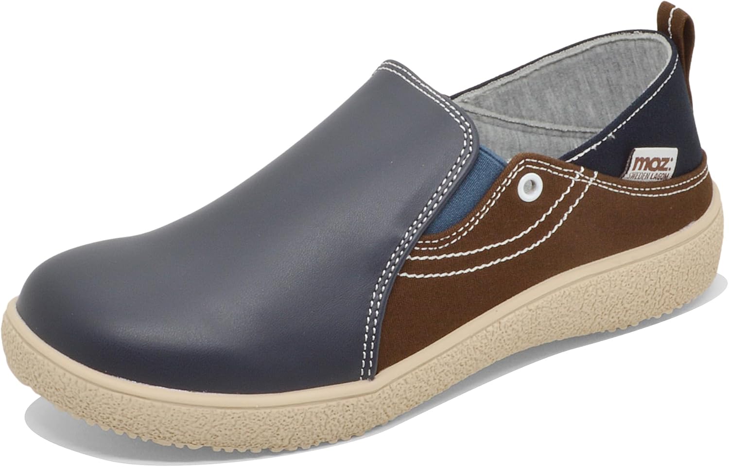 [モズ] スリッポン レディース キャンバス ニットライニング カジュアル クラシック レトロ