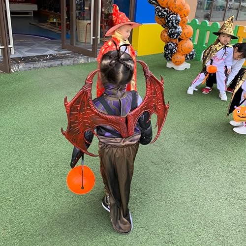 Miniatura 7 de MANO Disfraz de dragón de Halloween, cosplay, carnaval, alas de cola, accesorio para niños (morado)