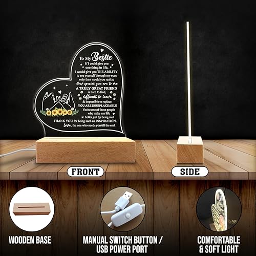 Vista 21 de SANDJEST Luz nocturna acrílica, regalos cristianos para mujeres, regalos inspiradores con versículos de la Biblia, decoración religiosa