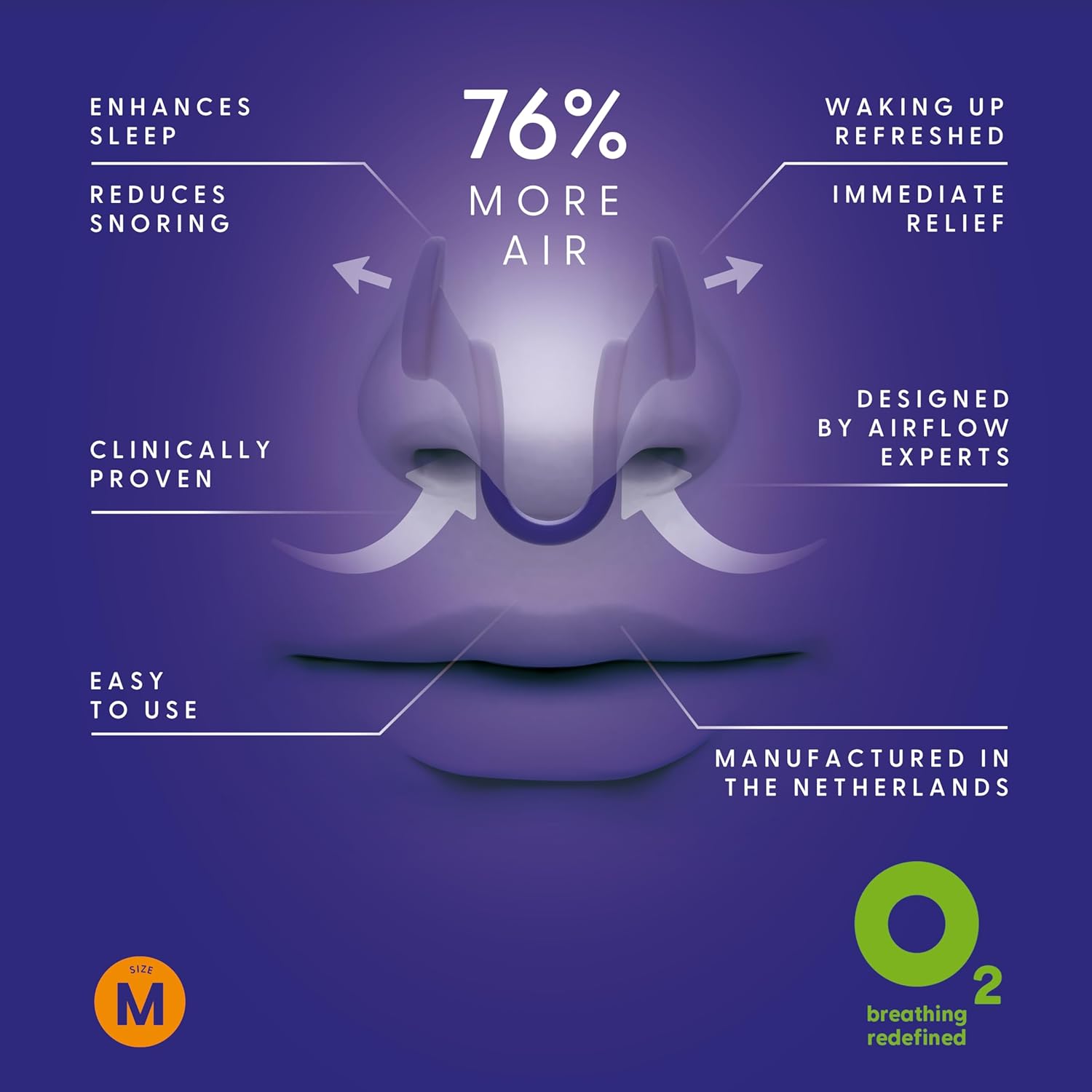 AIRMAX Nasal Dilator for Breathing - 76% More Airflow - Anti snoring Devices - Nostril Opener - Congestion Relief and snoring Solution - 1x Medium Orange - Image 3