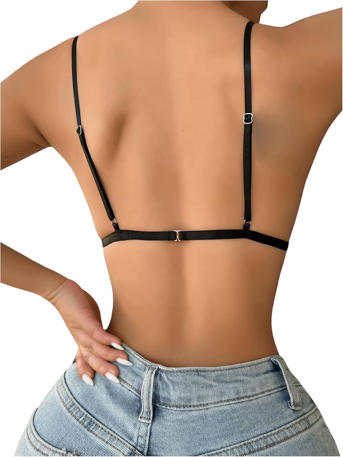 SHENHE Women's PU Faux Leather Push Up Brassieres Spaghetti Strap Underwire Bras - Image 2