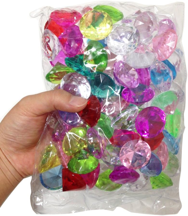 Amazon カラー宝石 ダイヤカット 約500g 宝石つかみ おもちゃ雑貨 おもちゃ