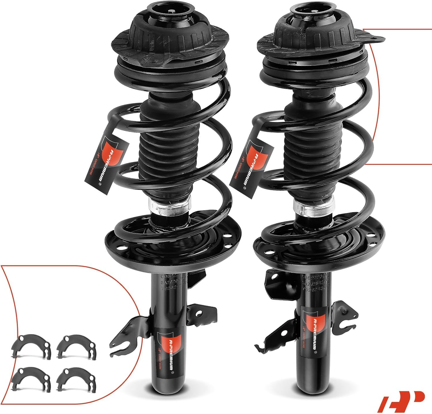 A-Premium Front Pair (2) Complete Strut & Coil Spring Assembly Compatible with Dodge Dart 2013 2014 2015 2016