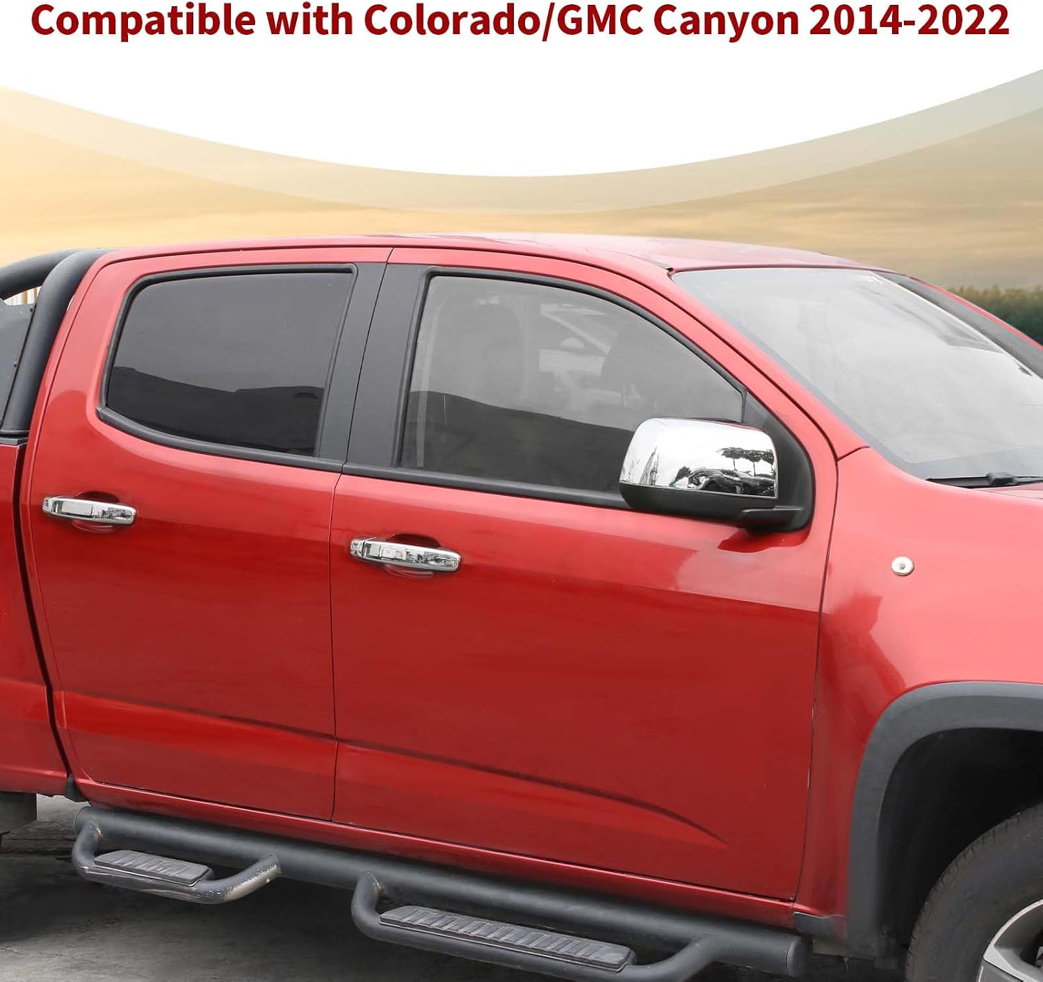 for Colorado Side Mirror Cover Door Handle Cover Trim Kit for Chevy Colorado/GMC Canyon 2014-2022 Chrome Exterior Accessories 6pcs