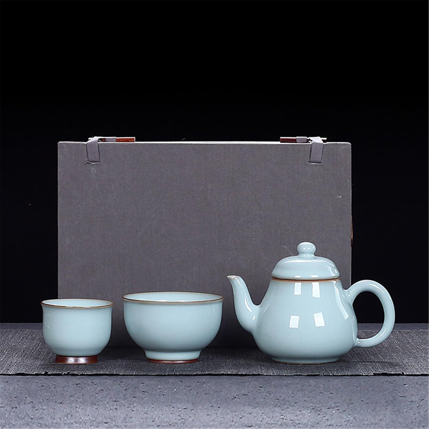 Gold and Glass Tea Set - Option for Clients and Business Partners-set1