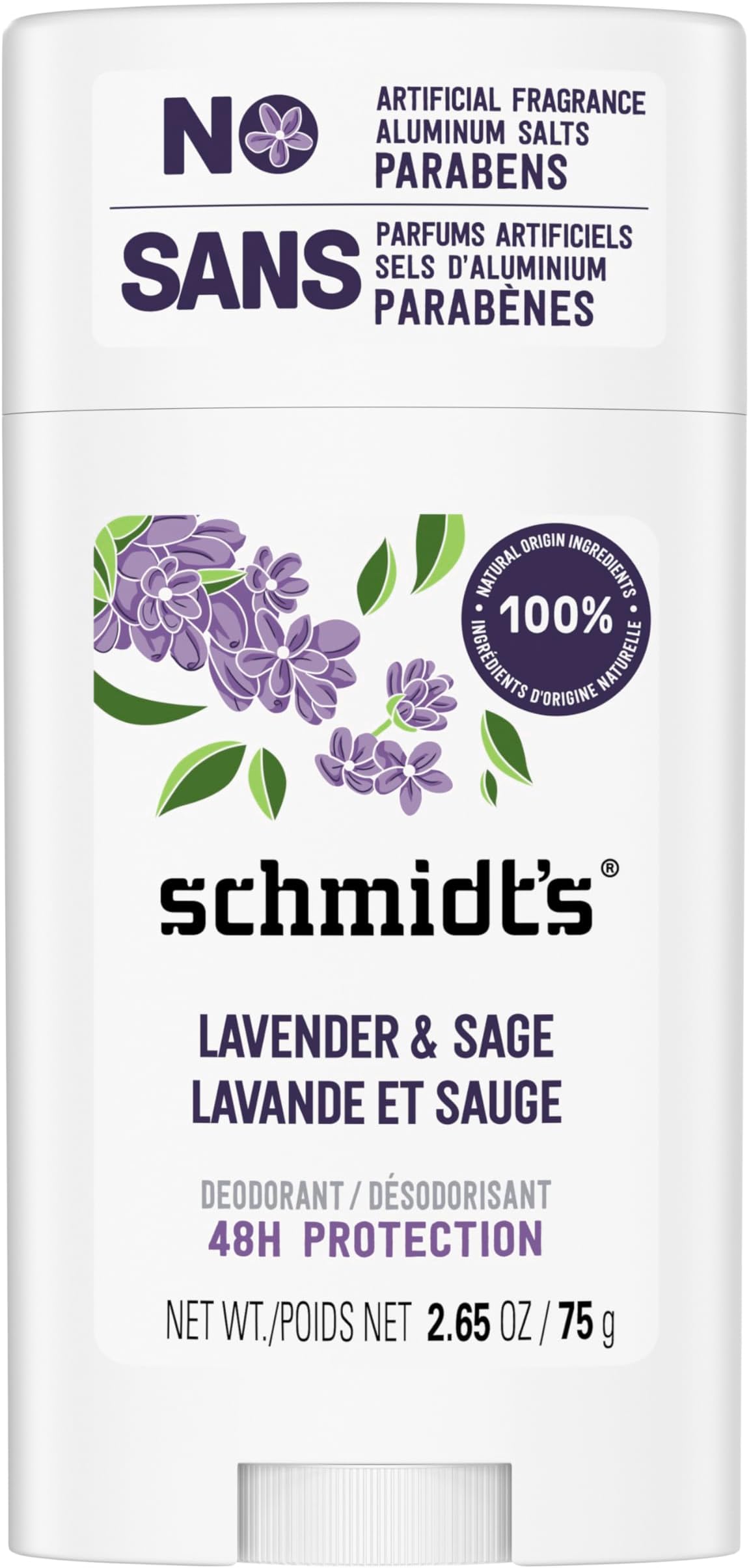 Schmidt's Deodorant Stick Lavender 75G