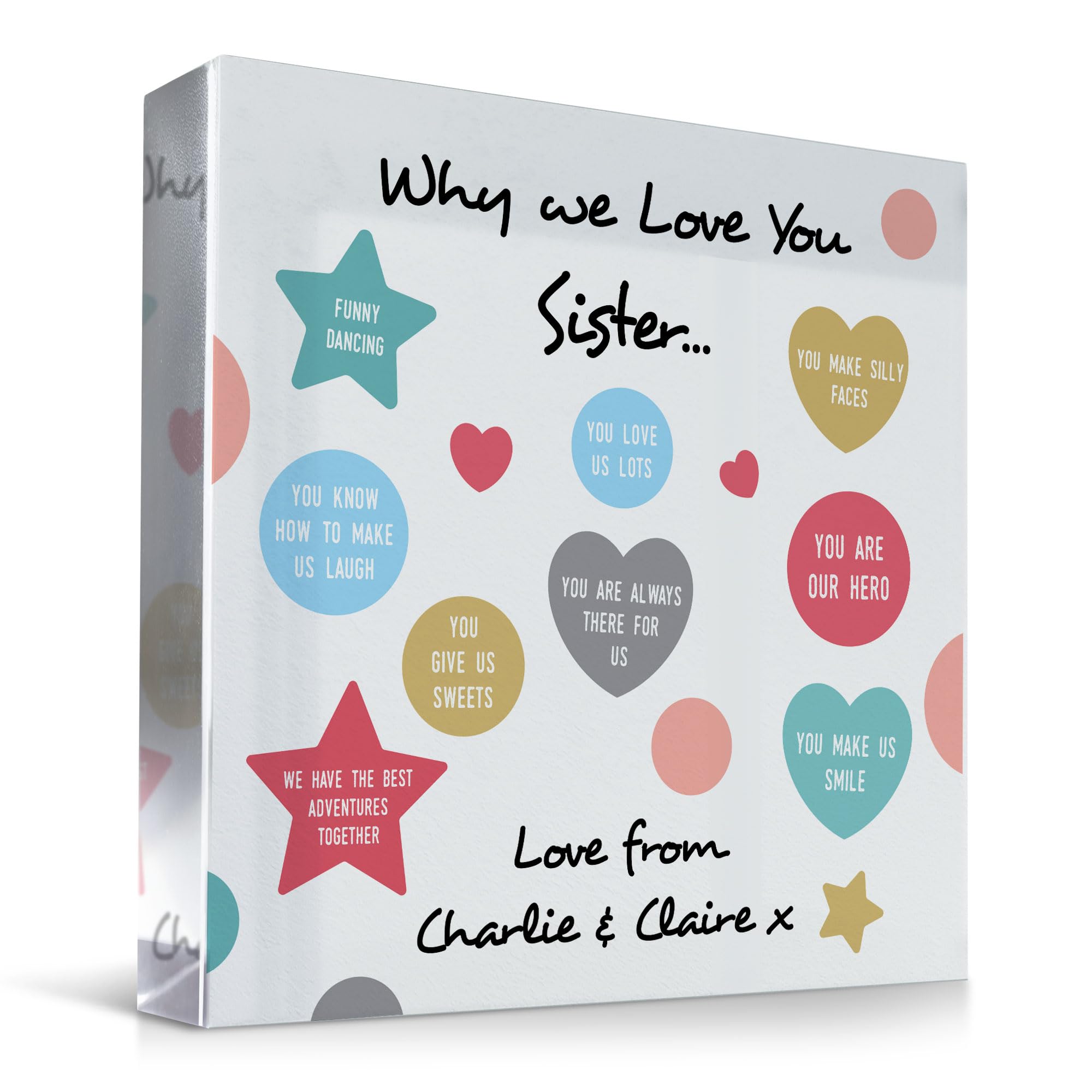 Red Ocean Novelty SISTER Gifts Personalised Plaque Sister Christmas Birthday Gift For Her Gift For Sister Thank You Gift For Her Gifts From Brother Sister Best Friend Gift Special Sister Gifts