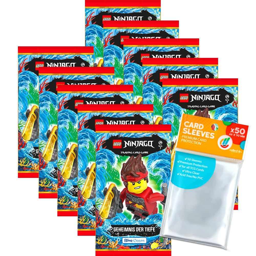 collect-it Ninjago Series 7 Trading Cards Bundle with 10 Boosters and 40 Sleeves