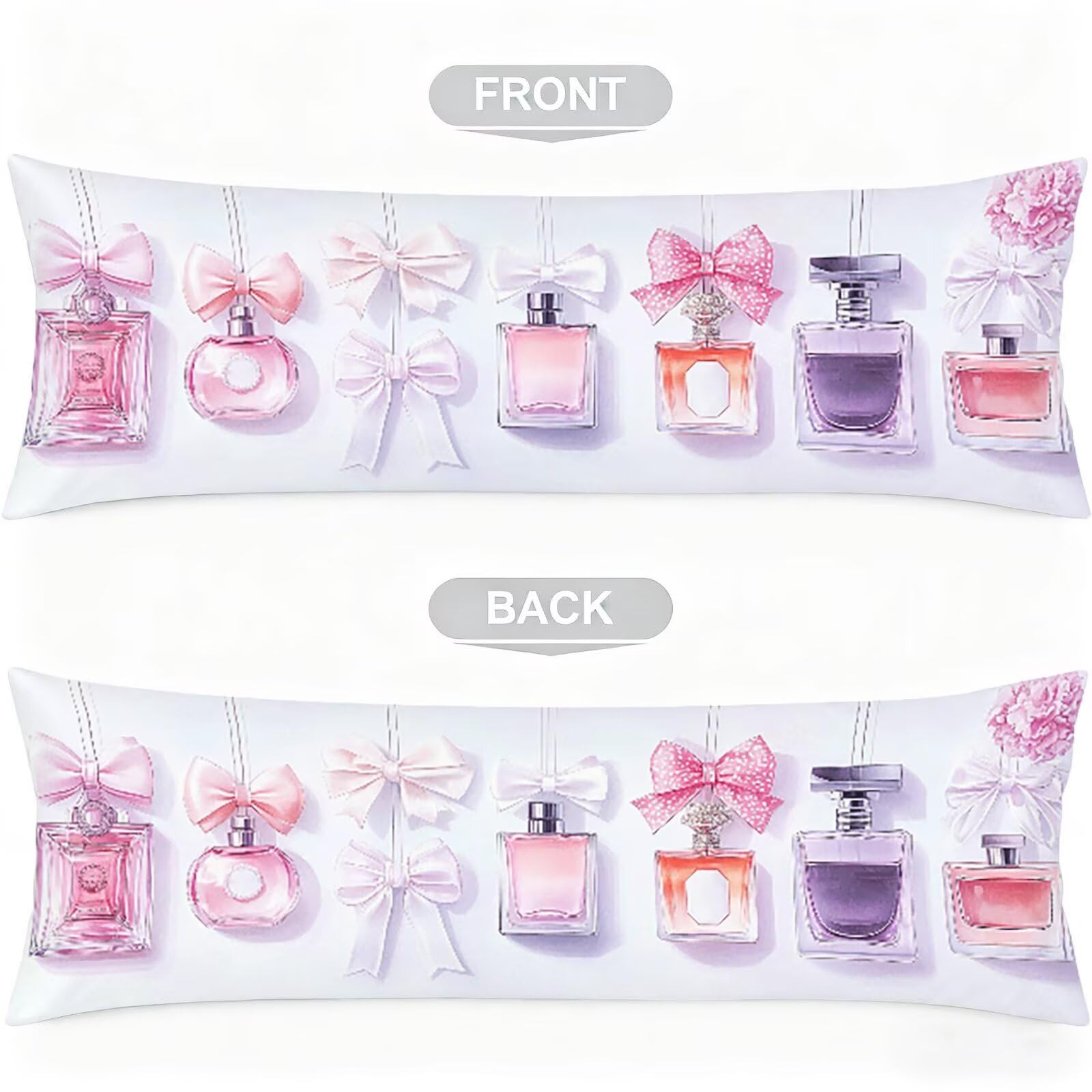 Poszewka na poduszkę 150 cm perfumy poszewka na poduszkę 50 x 150 zestaw 2 sztuk, nowoczesna poszewka na poduszkę aksamitna poszewka na poduszkę dwustronny nadruk do salonu, sypialni, łóżka, sofy