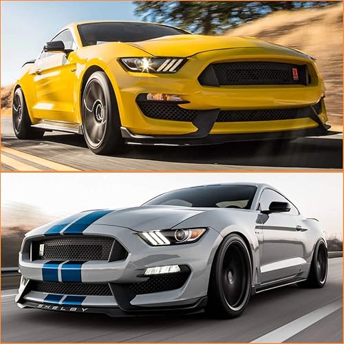 Miniatura 6 de AUTOWIKI Faros delanteros para Ford Mustang 2015-2017 con carcasa negra reflector ámbar lente transparente 2PCS