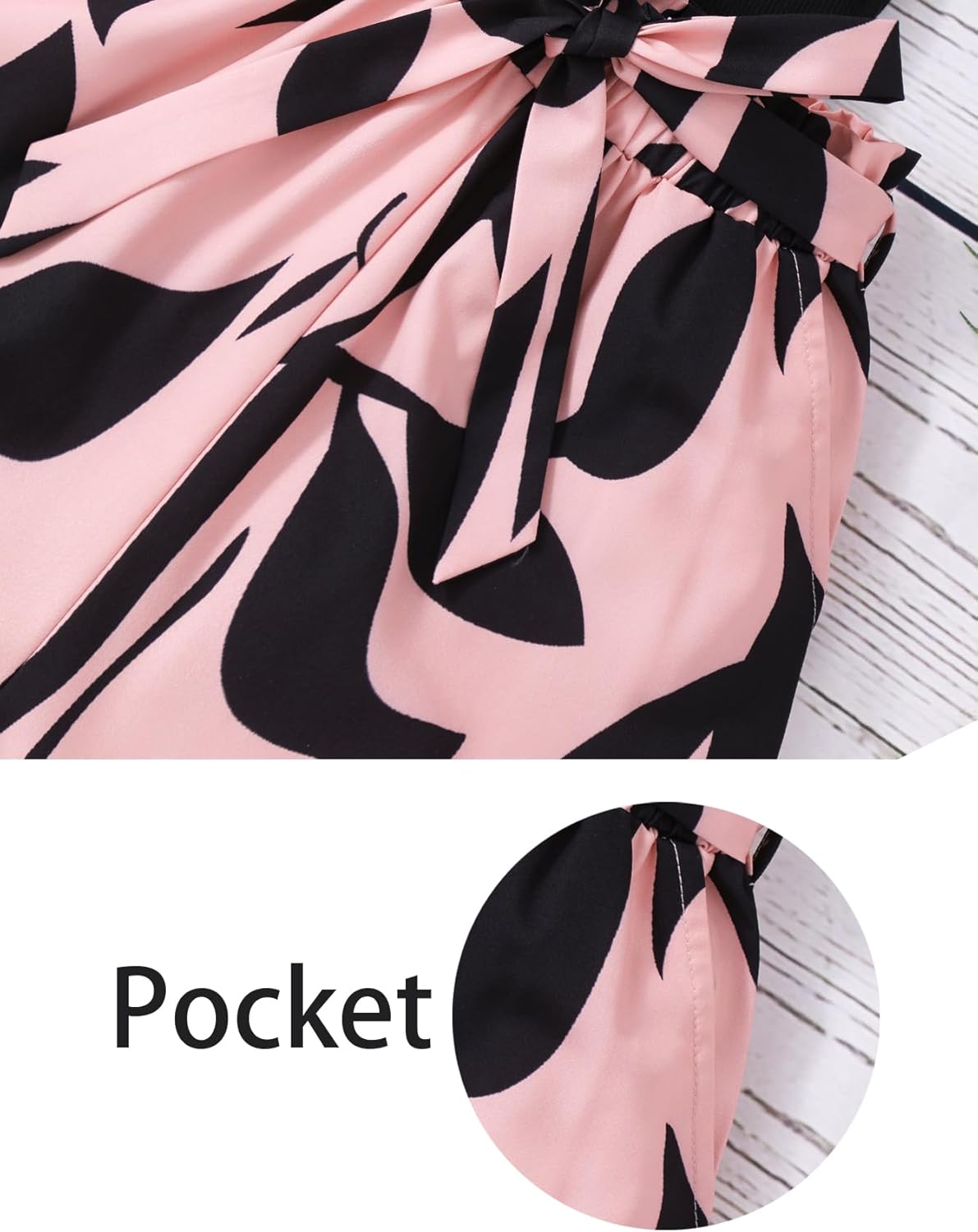 NEW 6-14 Years Seechosle Girls 2 Piece Outfits Ribbed Tank Top and Paperbag Shorts Set with Pockets - Image 4