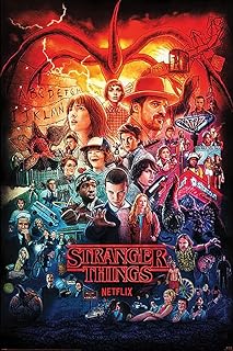 Stranger Things 1-4 - TV Show Poster/Print (Seasons 1,2, 3 & 4 - Montage) (Size: 24" x 36")
