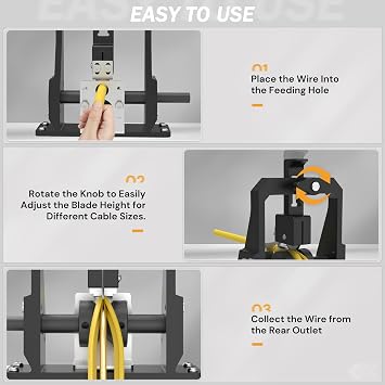 Adjustable Wire Stripper Machine, Drill Powered Design