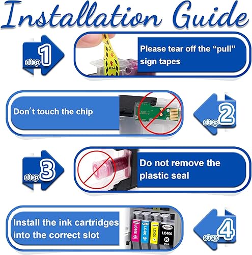 Miniatura 4 de Jagute LC406 LC 406 Cartuchos de tinta compatibles de repuesto para Brother LC406 XL LC406XL con impresora MFC-J4335DW MFC-J4345DW MFC-J4535DW