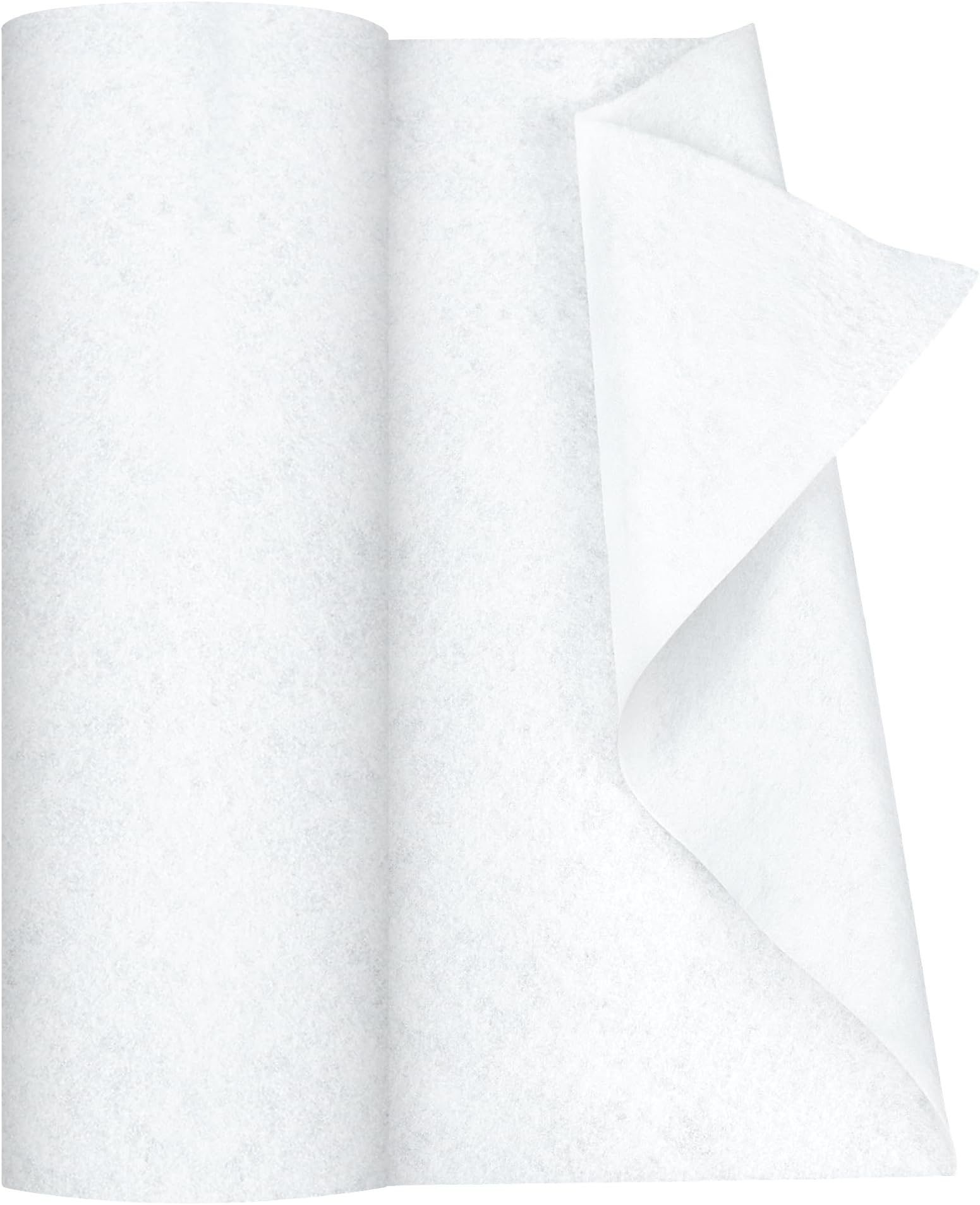 PLANTIONAL Iron-On Fusible Fleece Interfacing: 16.5 Inches x 10 Yards Medium Weight Single-Sided Loft Iron On Fusible Fleece White for Sewing Crafting and Home Decor
