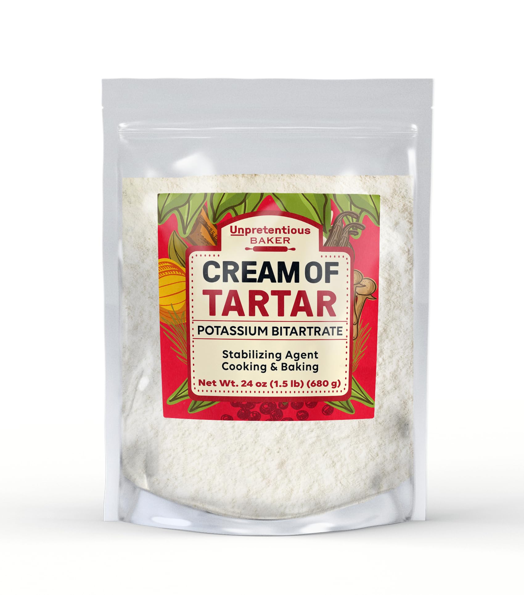 Amazon.com : Unpretentious Cream of Tartar, 1.5 lb, Food Grade, Non-GMO,  Perfect for Baking : Grocery & Gourmet Food