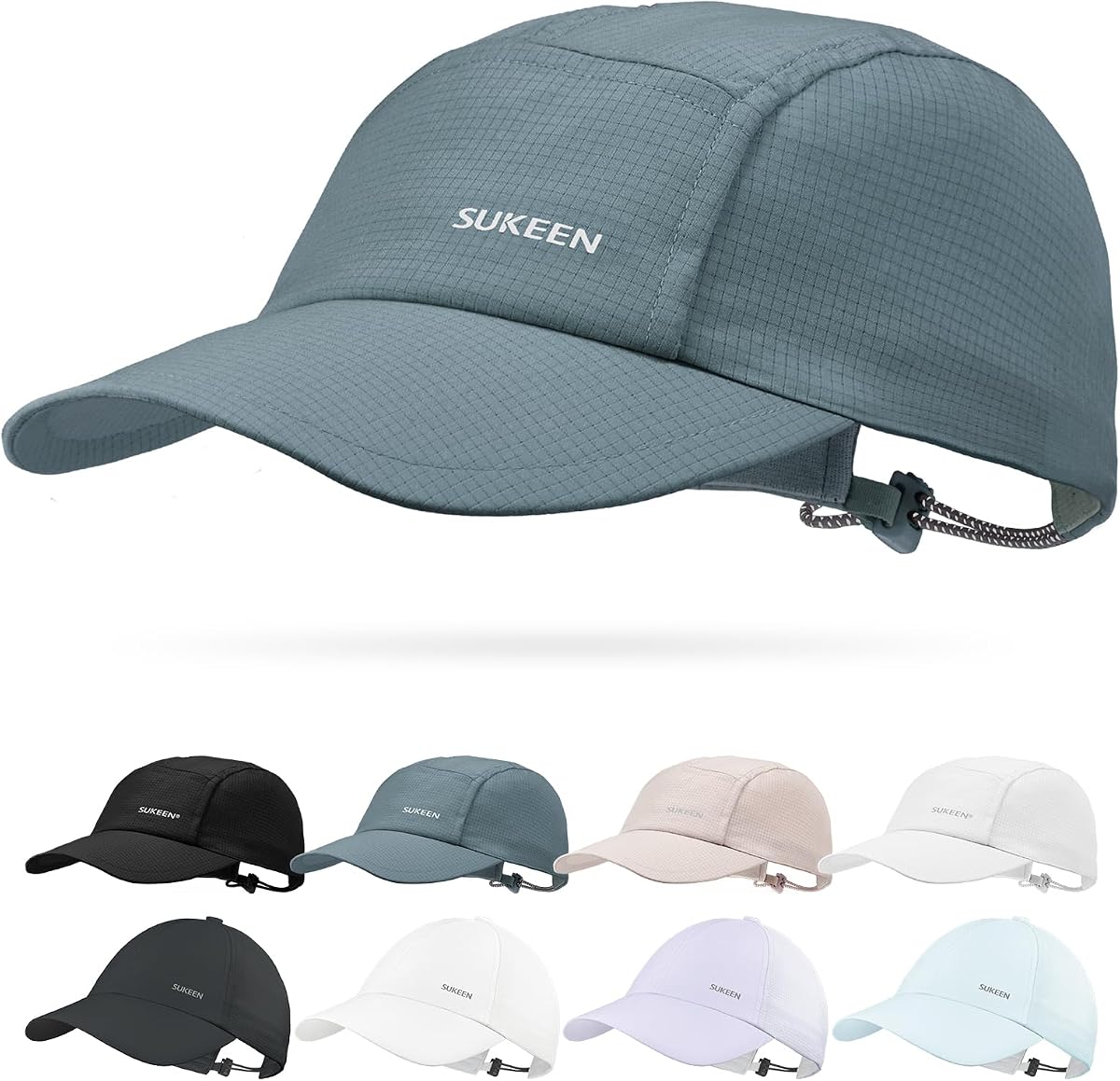 Sukeen Gorro ligero para correr para mujer Gorra de béisbol deportiva no estructurada | Secado rápido, ajustable, transpirable, cómodo, absorbe el sudor, UPF50+, plegable para senderismo, tenis, golf, entrenamiento, gimnasio, excursión