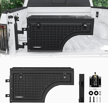 Truck Bed Storage Box, Truck Tool Box for MOLLE Accessories, Swing Cargo Box with Lock for Ford F150 Accessories Fits Ford F150 20152025, Driver Side