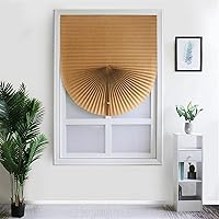 Vista 12 de Persianas temporales plisadas de filtro de luz, persianas plisadas fáciles de cortar e instalar con clips, para oscurecer la habitación, 23.6 Rojo