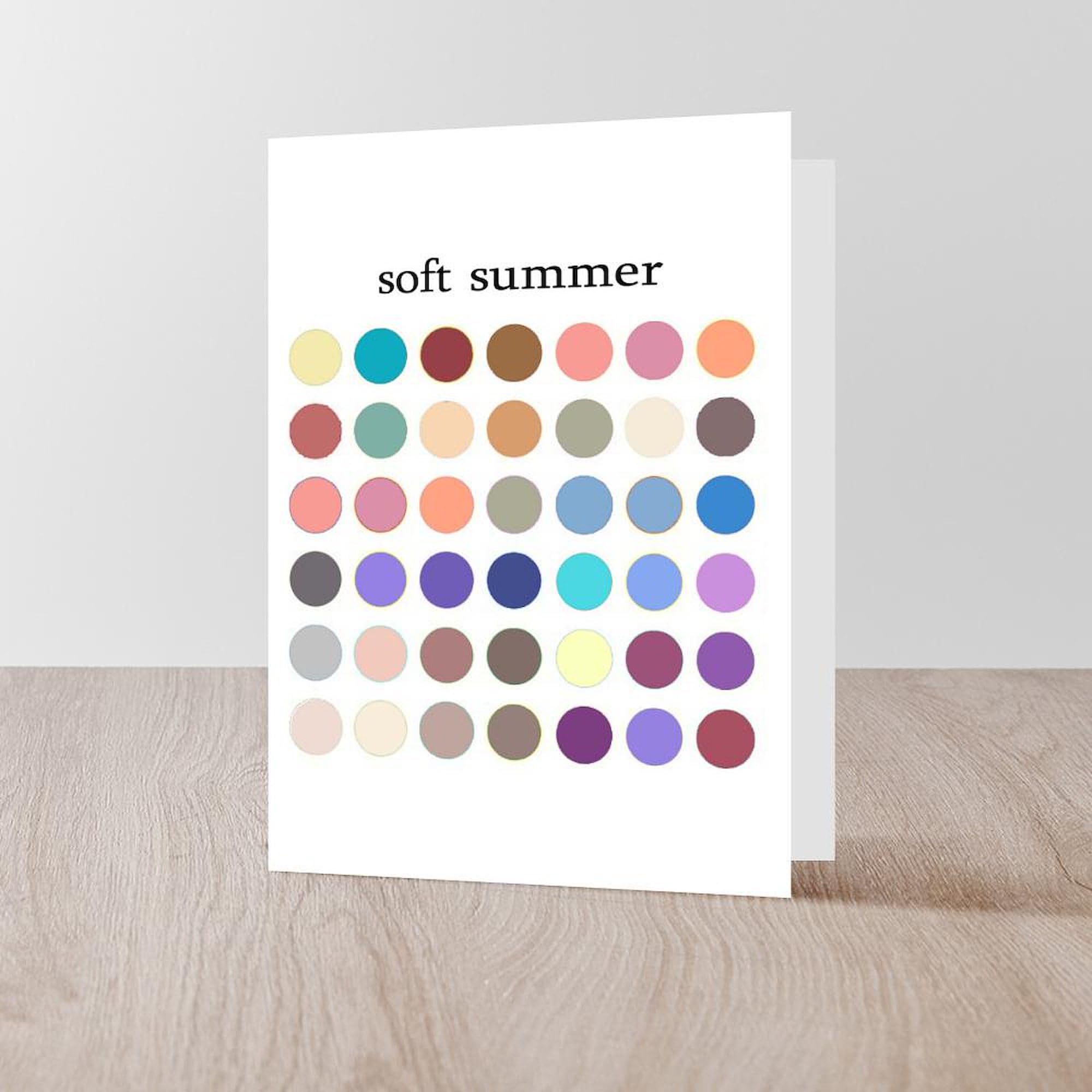 Amazon.com : CafePress Color Analysis Card Soft Summer Folded