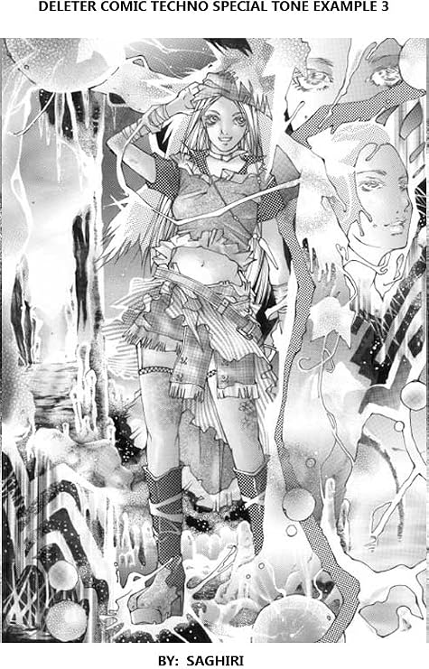 Deleter Screen Tone Jr JR-507 [ Flower Pattern ] [Sheet Size 182x253mm (7.16x9.96)] for Comic Manga Illustration